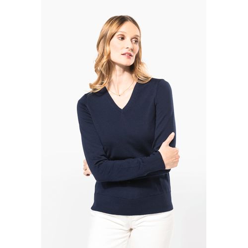 Pull Mérinos col V femme - 3