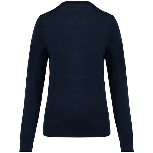 Jersey lana merina cuello de pico mujer