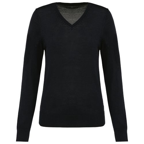 Pull Mérinos col V femme - 12