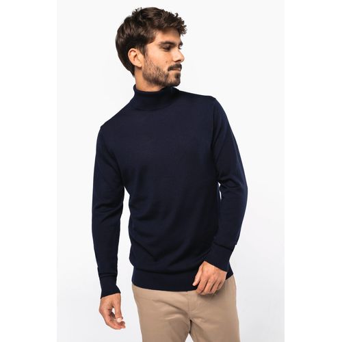 Pull Mérinos col roulé homme
