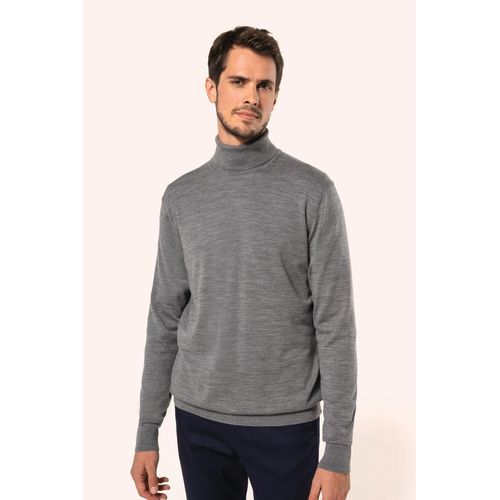 Pull Mérinos col roulé homme - 1