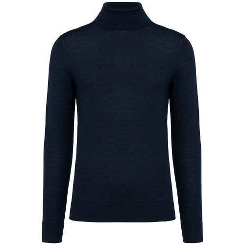 Jersey lana merina cuello vuelto hombre