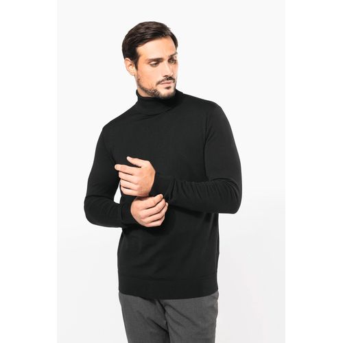 Pull Mérinos col roulé homme - 1