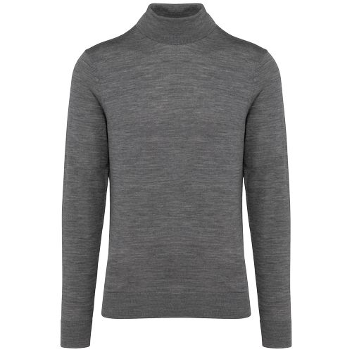 Jersey lana merina cuello vuelto hombre