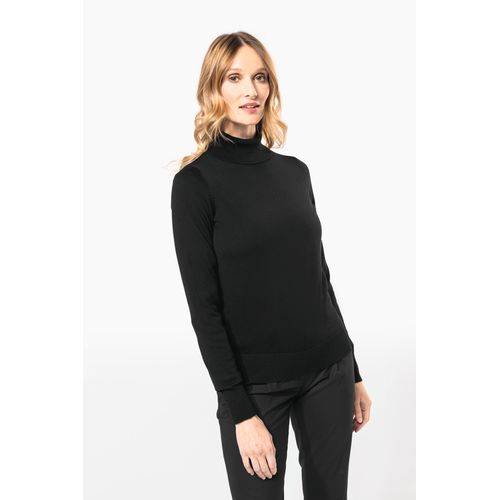 Pull Mérinos col roulé femme - 3