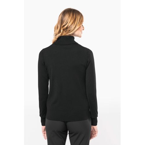 Pull Mérinos col roulé femme - 2