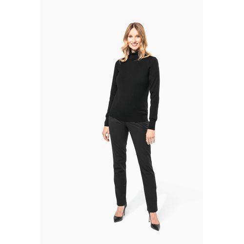 Pull Mérinos col roulé femme - 4