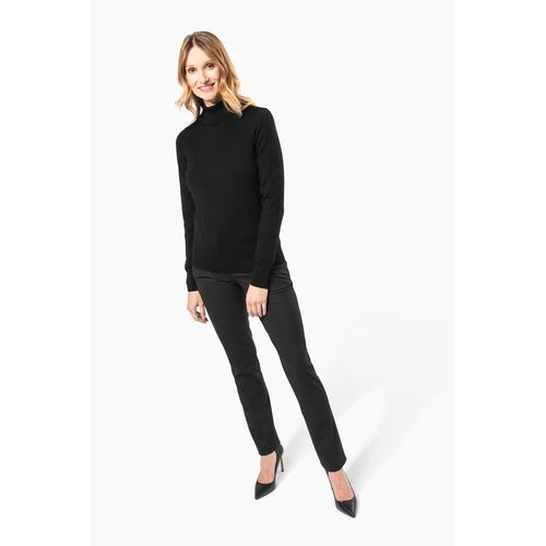 Pull Mérinos col roulé femme - 5