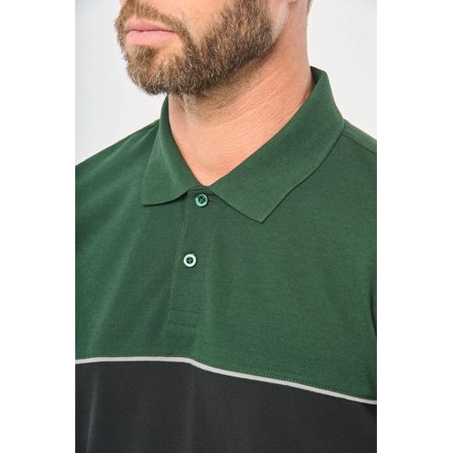 Polo bicolore écoresponsable manches courtes unisexe - 11