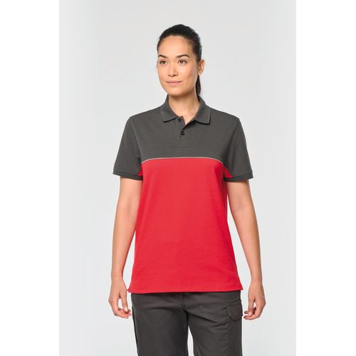 Polo bicolore écoresponsable manches courtes unisexe - 5