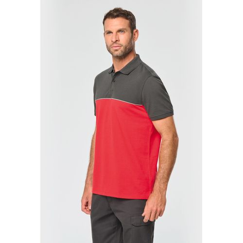 Polo bicolore écoresponsable manches courtes unisexe - 2