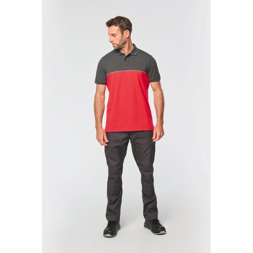 Polo bicolore écoresponsable manches courtes unisexe - 4