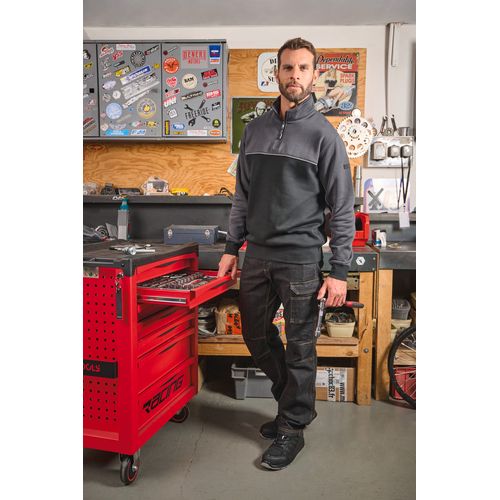 Sweat-shirt écoresponsable col zippé unisexe - 12