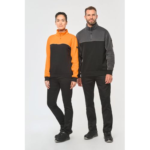 Sweat-shirt écoresponsable col zippé unisexe