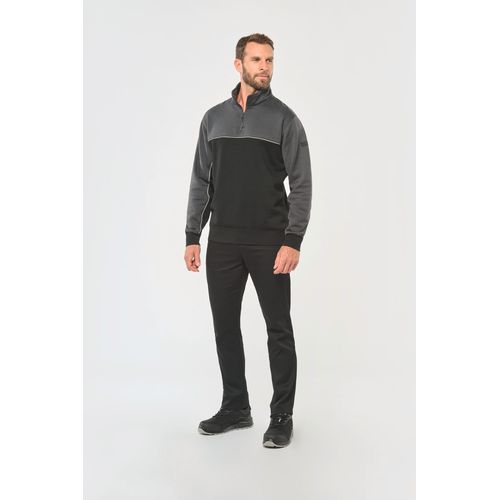 Sweat-shirt écoresponsable col zippé unisexe thumbnail 4