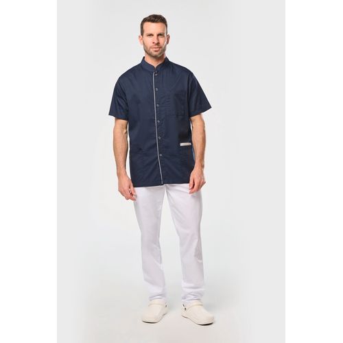 Blouse polycoton avec boutons-pression homme
