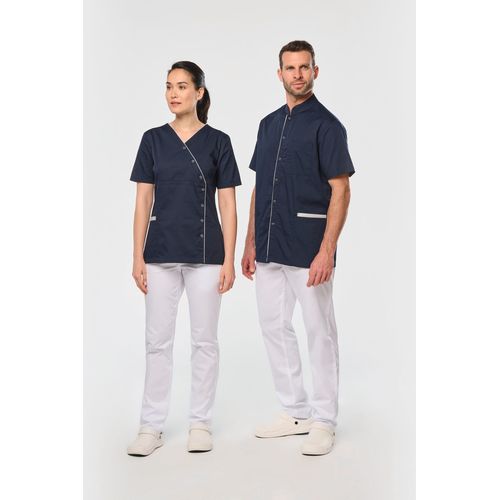 Blouse polycoton avec boutons-pression homme