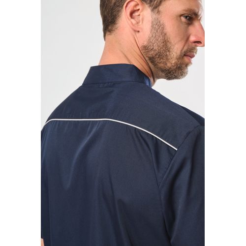 Blouse polycoton avec boutons-pression homme