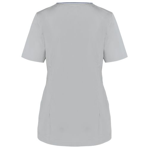 Blouse polycoton avec boutons-pression femme