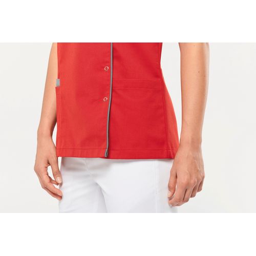 Blouse polycoton avec boutons-pression femme - 9