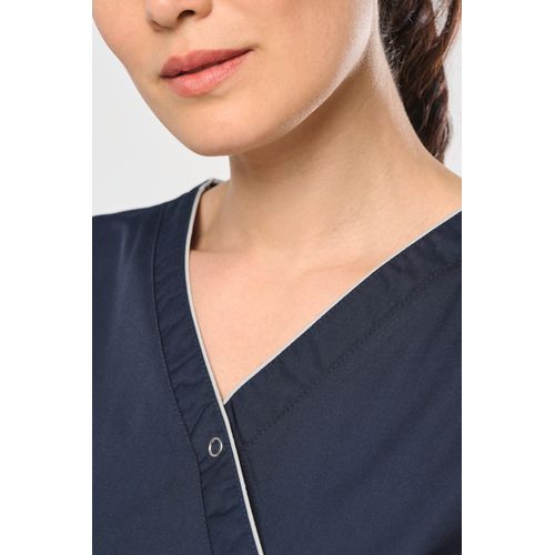 Blouse polycoton avec boutons-pression femme - 5