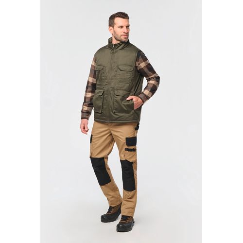 Gilet polycoton multipoches rembourré unisexe - 4