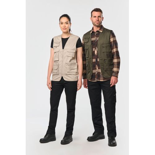 Gilet polycoton multipoches doublé unisexe - 8