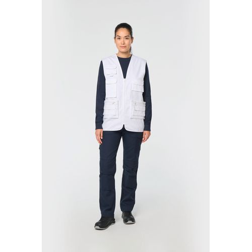 Gilet polycoton multipoches doublé unisexe - 7