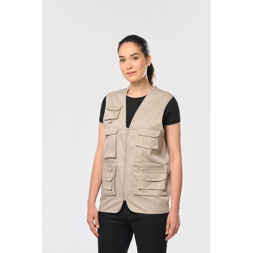 Gilet polycoton multipoches doublé unisexe - 12