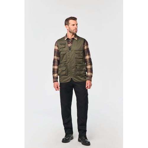 Gilet polycoton multipoches doublé unisexe - 11