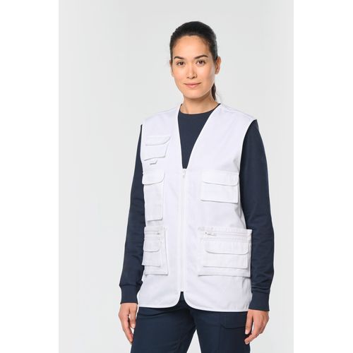 Gilet polycoton multipoches doublé unisexe - 5
