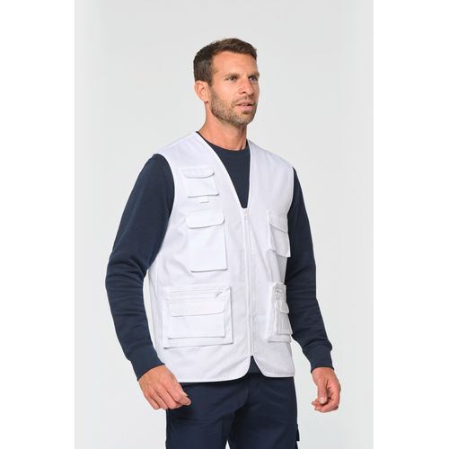 Gilet polycoton multipoches doublé unisexe - 2