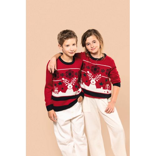 Pullover col rond de Noël enfant - 7