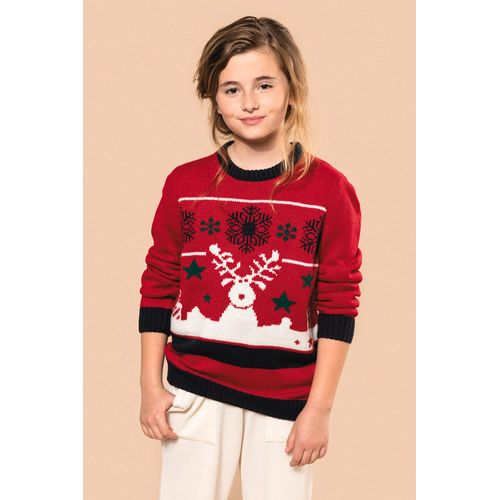 Pullover col rond de Noël enfant - 5