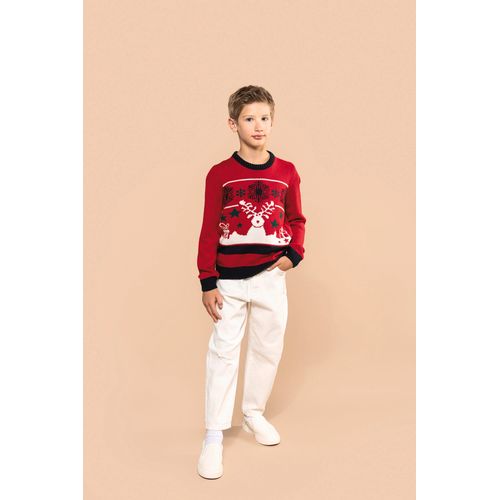 Pullover col rond de Noël enfant - 4