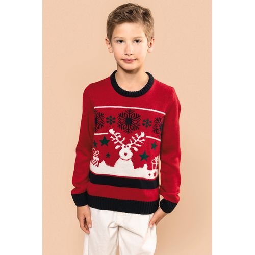 Pullover col rond de Noël enfant - 2