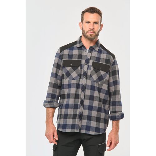 Chemise à carreaux avec poches homme thumbnail 4