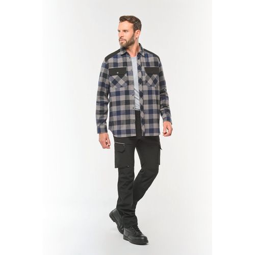Chemise à carreaux avec poches homme - 5