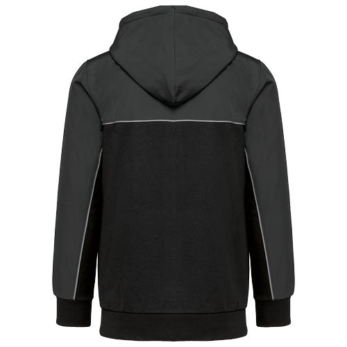 Veste molleton bicolore zippée à capuche écoresponsable unisexe - 11