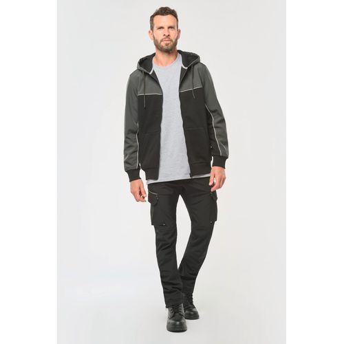 Veste molleton bicolore zippée à capuche écoresponsable unisexe - 4