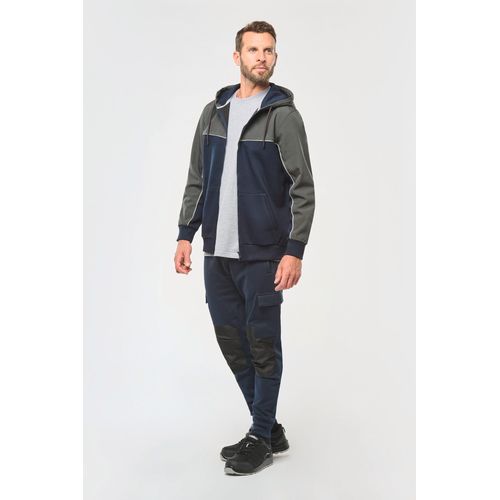 Veste molleton bicolore zippée à capuche écoresponsable unisexe - 2