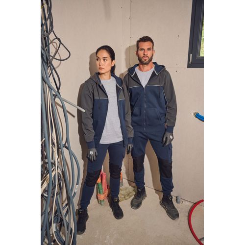 Veste molleton bicolore zippée à capuche écoresponsable unisexe - 8