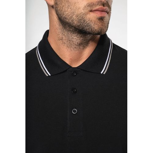Polo maille piquée manches longues homme - 3