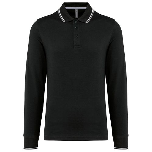 Polo maille piquée manches longues homme - 10