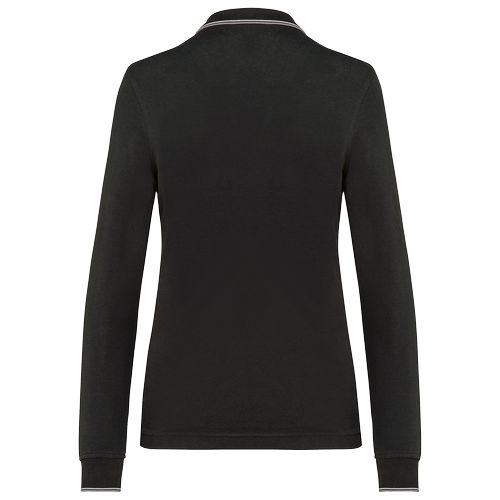 Polo maille piquée manches longues femme - 12