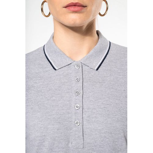 Polo maille piquée manches longues femme - 3