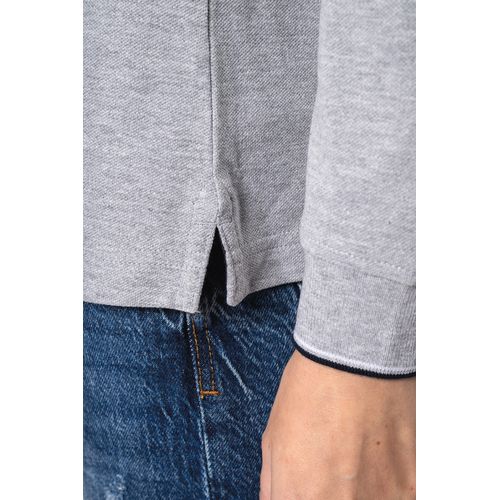 Polo maille piquée manches longues femme - 4