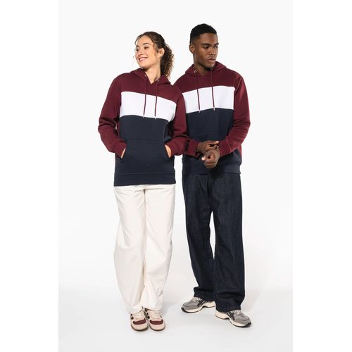 Sweat-shirt tricolore à capuche unisexe thumbnail 12
