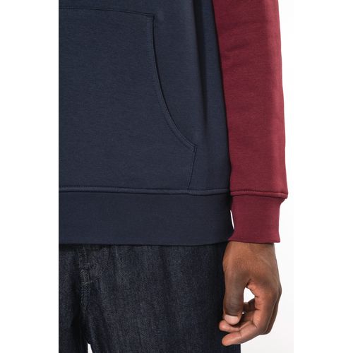 Sweat-shirt tricolore à capuche unisexe thumbnail 8