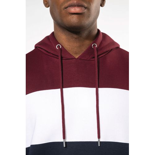 Sweat-shirt tricolore à capuche unisexe thumbnail 6
